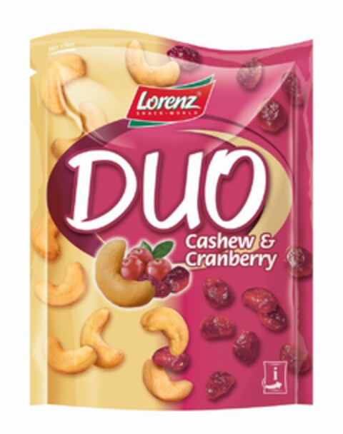 Lorenz Duo Cashew & Cranberry Logo (EUIPO, 01/14/2015)