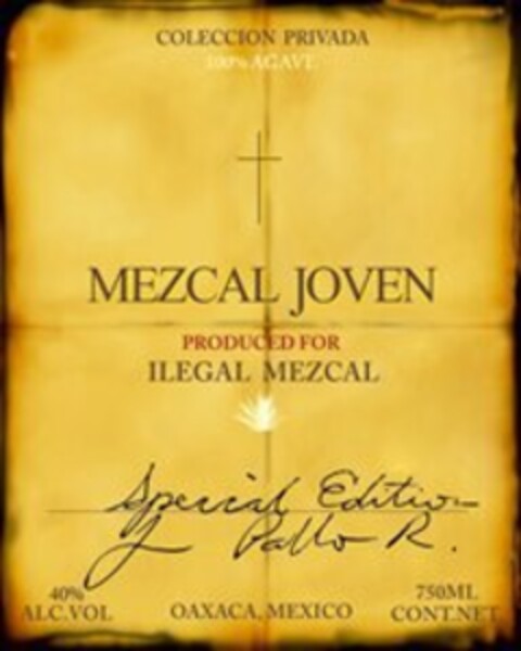 MEZCAL JOVEN PRODUCED FOR ILEGAL MEZCAL SPECIAL EDITION Logo (EUIPO, 29.09.2015)