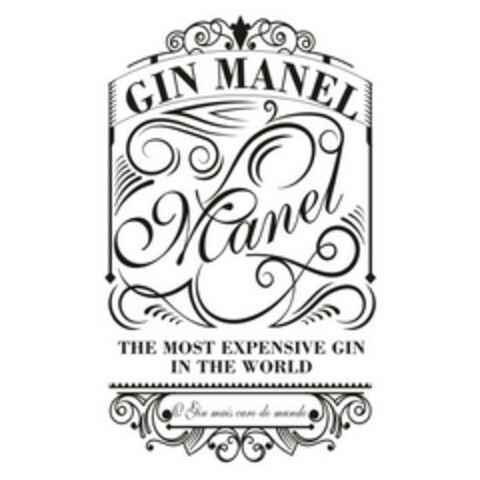 GIN MANEL, Manel, THE MOST EXPENSIVE GIN IN THE WORLD, O Gin mais caro do mundo Logo (EUIPO, 13.11.2017)