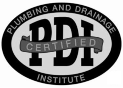 PLUMBING AND DRAINAGE INSTITUTE PDI CERTIFIED Logo (EUIPO, 12.01.2018)