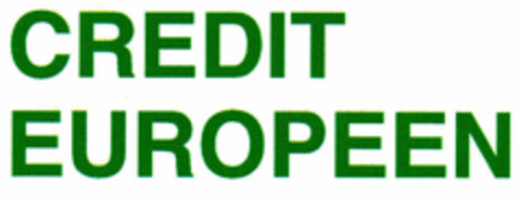 CREDIT EUROPEEN Logo (EUIPO, 01.12.1999)