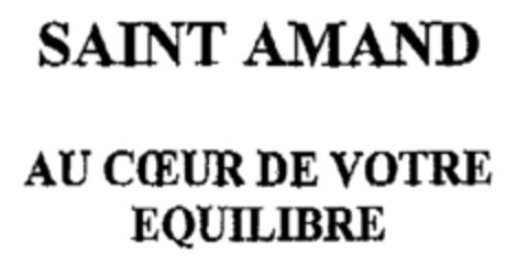 SAINT AMAND AU COEUR DE VOTRE EQUILIBRE Logo (EUIPO, 22.06.2000)