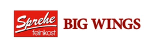 Sprehe feinkost BIG WINGS Logo (EUIPO, 08/02/2016)