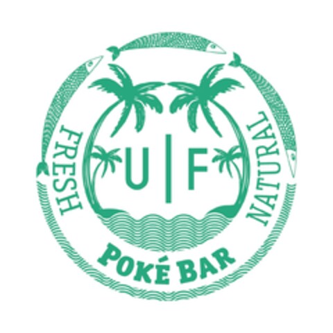 U F Fresh Natural Poké Bar Logo (EUIPO, 29.09.2017)