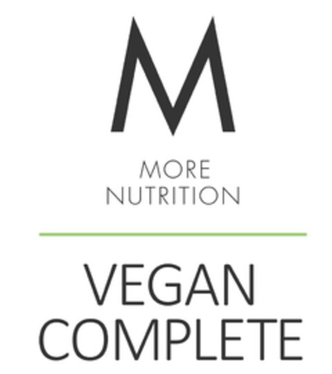 M MORE NUTRITION VEGAN COMPLETE Logo (EUIPO, 05/28/2019)