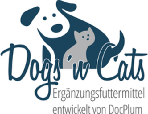 Dogs 'n Cats Ergänzungsfuttermittel entwickelt von DocPlum Logo (EUIPO, 14.12.2021)