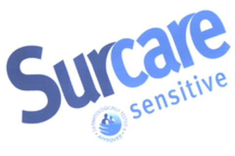 Surcare sensitive DERMATOLOGICALLY TESTED & APPROVED Logo (EUIPO, 21.01.2004)