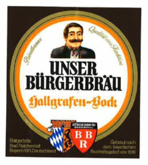 Unser Bürgerbräu Privatbrauer Qualität aus Tradition Hallgrafen-Bock Logo (EUIPO, 08.06.2016)