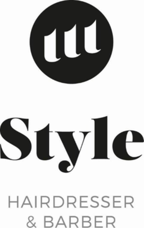 STYLE HAIRDRESSER & BARBER Logo (EUIPO, 06.07.2016)