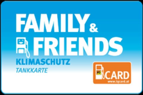 FAMILY & FRIENDS KLIMASCHUTZ TANKKARTE iQ card www.iqcard.at Logo (EUIPO, 20.12.2016)