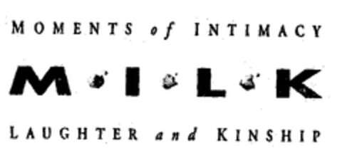 M.I.L.K. MOMENTS of INTIMACY LAUGHTER and KINSHIP Logo (EUIPO, 03/08/1999)