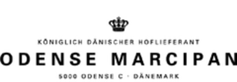 KÖNIGLICH DÄNISCHER HOFLIEFERANT ODENSE MARCIPAN 5000 ODENSE C DÄNEMARK Logo (EUIPO, 11.05.2012)