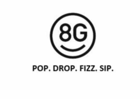 POP. DROP.  FIZZ.  SIP. 8G Logo (EUIPO, 22.11.2018)