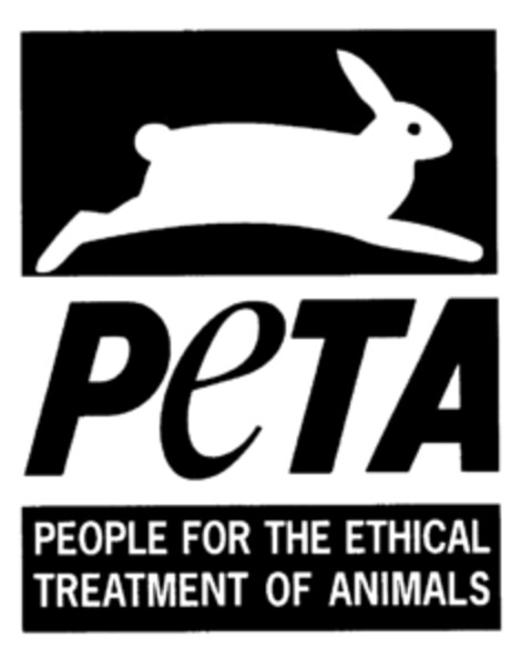 PETA PEOPLE FOR THE ETHICAL TREATMENT OF ANIMALS Logo (EUIPO, 24.07.1998)