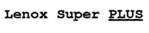 Lenox Super PLUS Logo (EUIPO, 07.07.1999)