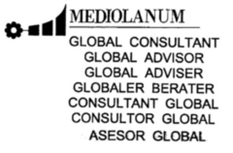 MEDIOLANUM GLOBAL CONSULTANT GLOBAL ADVISOR GLOBAL ADVISER GLOBALER BERATER CONULTANT GLOBAL CONSULTOR GLOBAL ASESOR GLOBAL Logo (EUIPO, 30.10.2001)