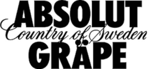 ABSOLUT COUNTRY OF SWEDEN GRÄPE Logo (EUIPO, 10/21/2013)