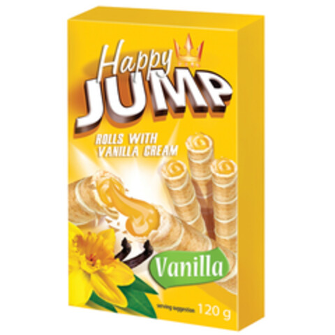 Happy Flis JUMP ROLLS WITH VANILLA CREAM Vanilla Logo (EUIPO, 29.08.2016)