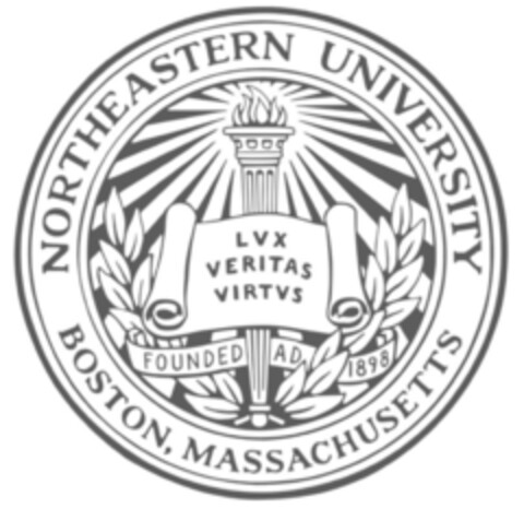 NORTHEASTERN UNIVERSITY BOSTON, MASSACHUSETTS LVX VERITAS VIRTVS FOUNDED AD 1898 Logo (EUIPO, 21.09.2017)