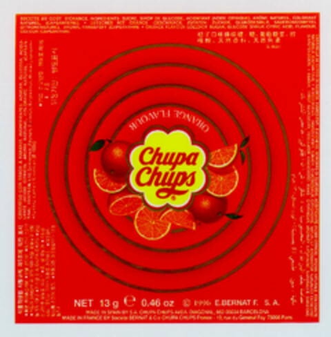 Chupa chups (orange flavour) Logo (EUIPO, 05/02/1996)