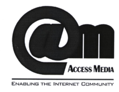 @m ACCESS MEDIA ENABLING THE INTERNET COMMUNITY Logo (EUIPO, 23.12.2002)