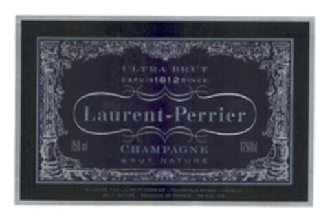 ULTRA BRUT DEPUIS 1812 SINCE Laurent-Perrier CHAMPAGNE BRUT NATURE Logo (EUIPO, 26.05.2003)