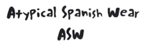 Atypical Spanish Wear ASW Logo (EUIPO, 05.08.2003)