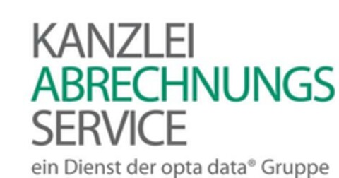 KANZLEI ABRECHNUNGS SERVICE ein Dienst der opta data R Gruppe Logo (EUIPO, 10/20/2008)