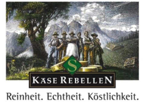Käserebellen Reinheit. Echtheit. Köstlichkeit. Logo (EUIPO, 27.07.2009)