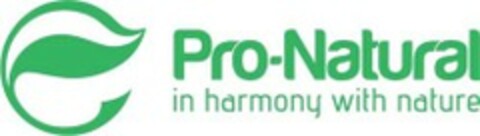 Pro-Natural in harmony with nature Logo (EUIPO, 11.09.2014)