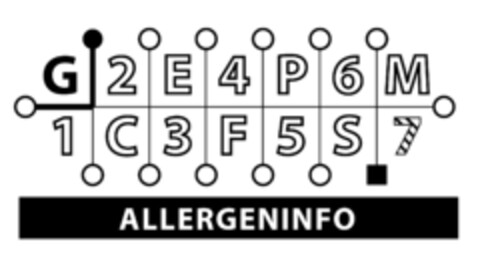 G 2 E 4 P 6 M 1 C 3 F 5 S 7  ALLERGENINFO Logo (EUIPO, 07.03.2016)