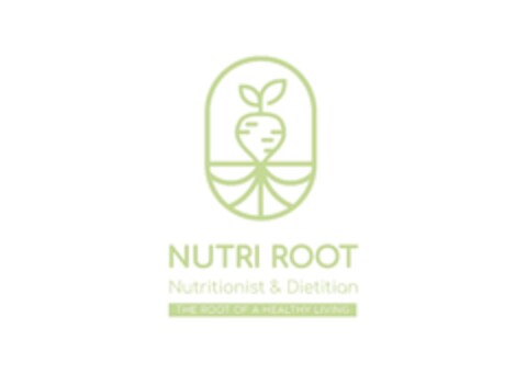 NUTRI ROOT Nutritionist & Dietitian THE ROOT OF A HEALTHY LIVING Logo (EUIPO, 12/18/2023)