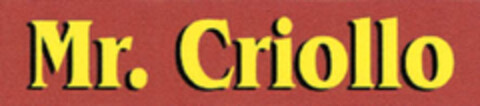 Mr. Criollo Logo (EUIPO, 27.05.2005)