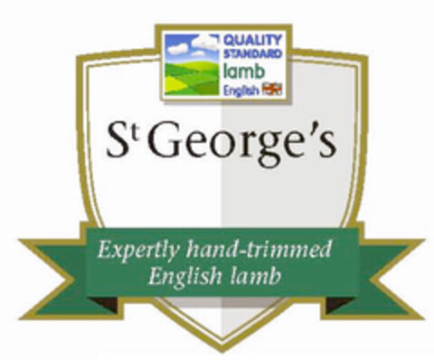 St George's Expertly hand-trimmed English lamb QUALITY STANDARD lamb English Logo (EUIPO, 01/30/2007)