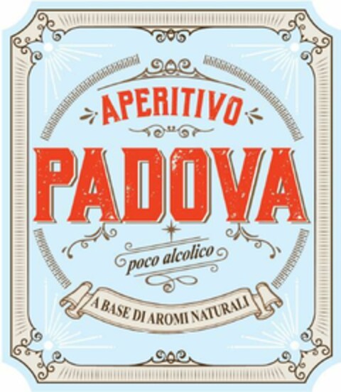 APERITIVO PADOVA poco alcolico a base di aromi naturali Logo (EUIPO, 20.05.2020)