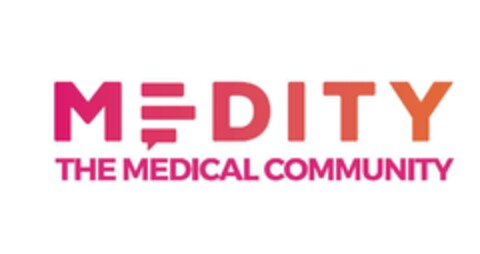 MEDITY THE MEDICAL COMMUNITY Logo (EUIPO, 25.05.2022)