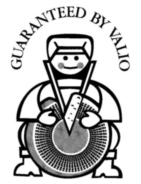 GUARANTEED BY VALIO Logo (EUIPO, 29.04.1996)