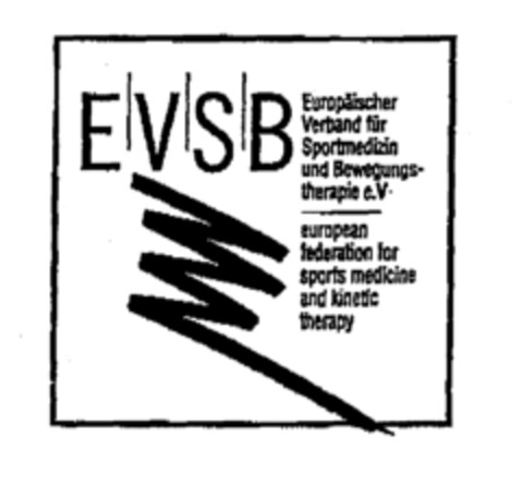 EVSB Europäischer Verband für Sportmedizin und Bewegungstherapie e.V. european federation for sports medicine and kinetic therapy Logo (EUIPO, 11/15/2001)