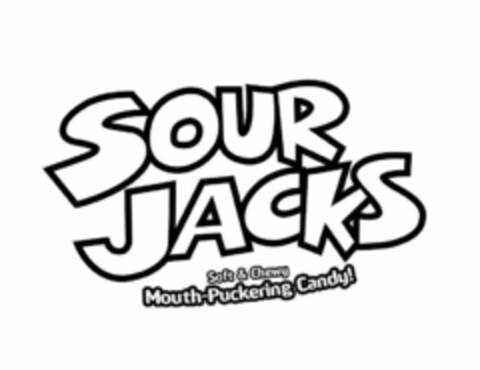 SOUR JACKS SOFT & CHEWY MOUTH-PUCKERING CANDY! Logo (EUIPO, 23.06.2017)