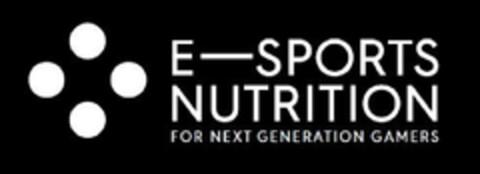 E SPORTS NUTRITION FOR NEXT GENERATION GAMERS Logo (EUIPO, 21.01.2020)