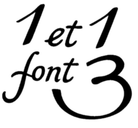 1 et 1 font 3 Logo (EUIPO, 15.10.2001)