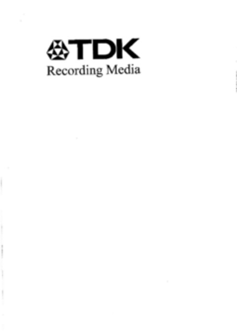 TDK Recording Media Logo (EUIPO, 02/07/2007)