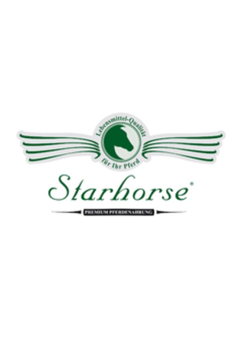 Starhorse Premium Pferdenahrung Lebensmittelqualität für Ihr Pferd Logo (EUIPO, 01.07.2010)