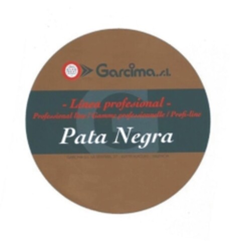 Garcima, S.L. Linea profesional Professional line Gamme professionnelle Profi-line Pata Negra Logo (EUIPO, 09/04/2014)