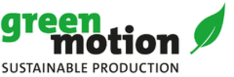 green motion SUSTAINABLE PRODUCTION Logo (EUIPO, 22.10.2021)