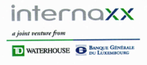 internaxx a joint venture from TD WATERHOUSE B BANQUE GÉNÉRALE DU LUXEMBOURG Logo (EUIPO, 05.07.2001)