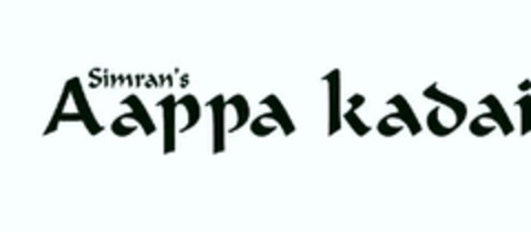 SIMRAN'S AAPPA KADAI Logo (EUIPO, 11/28/2012)