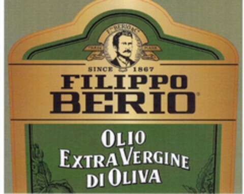 FILIPPO BERIO, OLIO EXTRA VERGINE DI OLIVA F.po BERIO & C° TRADE MARK since 1867 Logo (EUIPO, 08/07/2014)