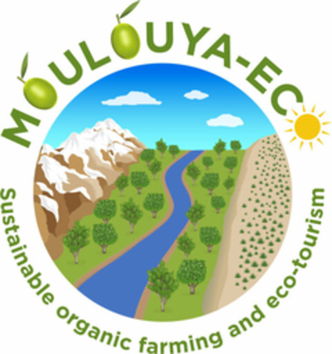 MOULOUYA-ECO, Sustainable organic farming and eco-tourism Logo (EUIPO, 04/19/2018)