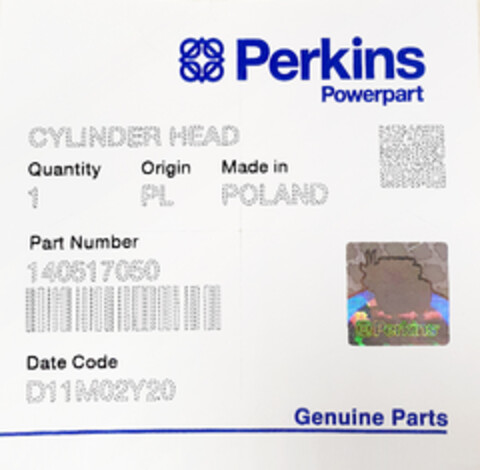 Perkins Powerpart Genuine Parts Logo (EUIPO, 18.08.2020)